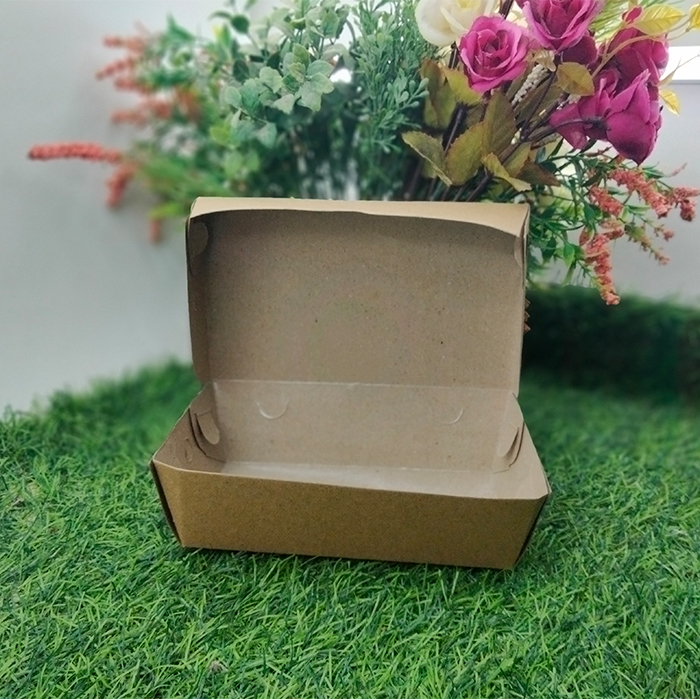 Kotak Makanan Kemasan Penyimpanan Dos Laminasi 18 x 11 x 5 Lunch Kraft Box S